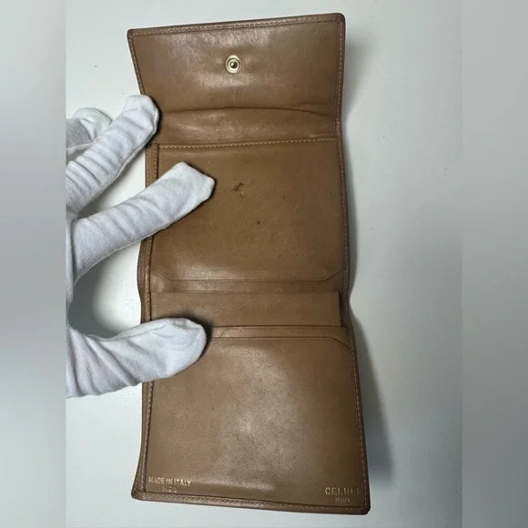 Celine Tan Monogram Patterned Wallet - Picture 9 of 14